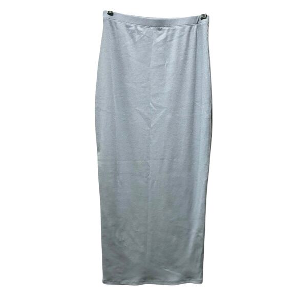 Superdown Lena SET Cropped Top Skirt Ribbed Long Sleeve Blue Womens Size XXS - Picture 7 of 12